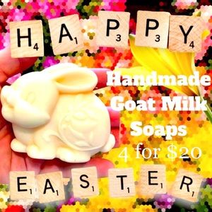 4 for $20 🆕 Easter Bunny Carmelite Oaks Farm Handmade Oatmeal & Honey Goat Milk